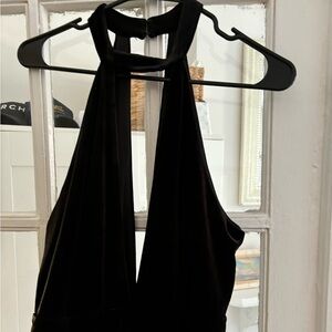 Halter top velour jumper